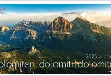 Die Dolomiten – Ein Dutzend Luftbilder der Dolomiten in einem Monatskalendarium 2025